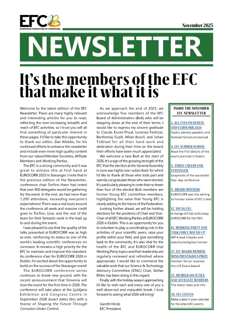 EFC Newsletter November 2025 p1